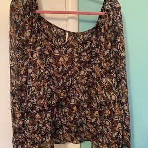 Free People Uptown Bell Sleeve Blouse (L)